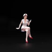 Load image into Gallery viewer, 1:64 Painted Figure Model Miniature Resin Diorama Sexy Injection Nurse Girl Sand New
