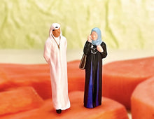 Load image into Gallery viewer, 1:64 Painted Figure Model Miniature Resin Diorama Sand Qatar Robe Man Lady Toy
