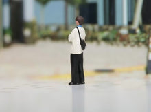 Load image into Gallery viewer, 1:64 Painted Figure Model Miniature Resin Diorama Sand Stand White Shirt Boy Man
