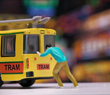 Load image into Gallery viewer, 1:64 Painted Figure Mini Model Miniature Resin Diorama Sand Pushing Stroller Man
