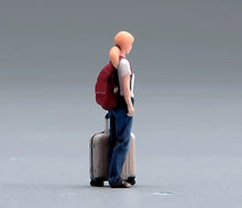 Load image into Gallery viewer, 1:64 Painted Figure Model Miniature Resin Diorama Toy Sand Woman With Luggage

