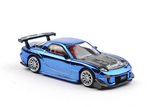 Load image into Gallery viewer, Poprace 1:64 Plating Blue RX7 FD RE Widebody Sport Model Diecast Metal Car New Collection
