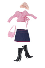 Load image into Gallery viewer, Barbie Doll Clothing 11.5&quot; Girl Wear Fashion Outfits 1/6 Pink Top Skirt Boots Hat
