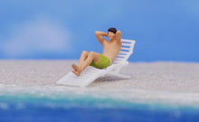 Load image into Gallery viewer, 1:64 Painted Figure Model Miniature Resin Diorama Beach Chair Bikini Seaside Toy Collection
