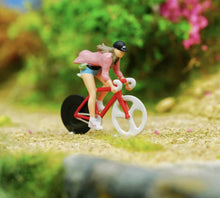 Load image into Gallery viewer, 1:64 Painted Figure Model Miniature Resin Diorama Sand Riding Bicycle Bike Toy Collection
