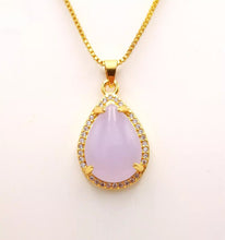 Load image into Gallery viewer, Nature Jade Water Drop Pendant Necklace Gift Jewelry charm Blessing Lucky New f
