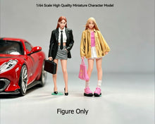 Load image into Gallery viewer, 1:64 Painted Figure Miniature Mini Resin Model Diorama Lady With Bag Lady Set
