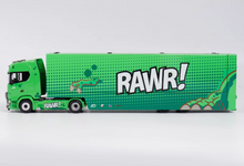 Load image into Gallery viewer, 1:64 Green Scania S730 V8 Enclosed Double Deck Truck Model Diecast Metal Car

