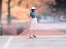 Load image into Gallery viewer, 1:64 Painted Figure Model Miniature Resin Diorama Sand Casual Trendy Girl Lady
