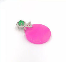Load image into Gallery viewer, Nature Jade Round Pendant Necklace Gift For Woman Jewelry charm Blessing Lucky S
