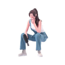 Load image into Gallery viewer, 1:64 Painted Figure Model Miniature Resin Diorama Sand Repair Girl Cap Lady Toy Collection
