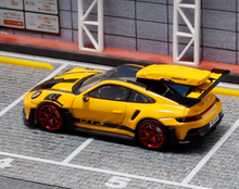 Load image into Gallery viewer, HCI 1:64 Yellow 911 992 GT3 RS Roof Box Sports Model Diecast Metal Car New Collection
