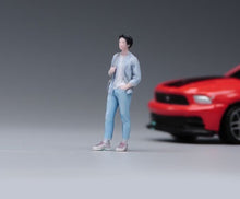 Load image into Gallery viewer, 1:64 Painted Figure Model Miniature Resin Diorama White Caual Man With Backpack
