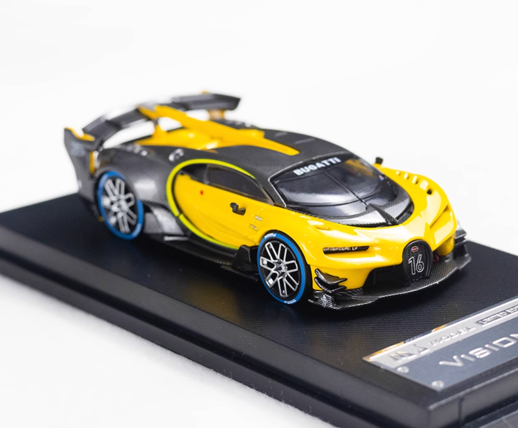 MJ 1:64 Yellow Vision Gran Turismo GT Sports Model Diecast Metal Car New Collection
