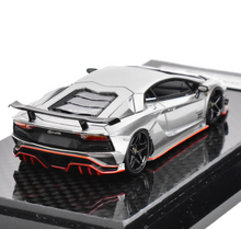 Load image into Gallery viewer, YM 1:64 Silver Aventador S Rowen Racing Sports Model Diecast Resin Car New
