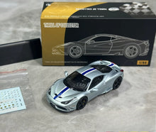 Load image into Gallery viewer, TOC 1:64 Ice Blue FE458 Speciale Sports Model Diecast Metal Car New Collection
