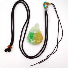 Load image into Gallery viewer, Nature Jade Ingot Pendant Necklace Gift Jewelry charm Blessing Lucky Wealth b
