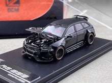 Load image into Gallery viewer, DCM 1:64 Black RS6 2NCS Wagon Widebody Kit Sports Model Diecast Metal Car New Collection
