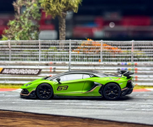 Load image into Gallery viewer, HH 1:64 Green Aventador SVJ LP770-4 Racing Sports Model Diecast Metal Car New Collection
