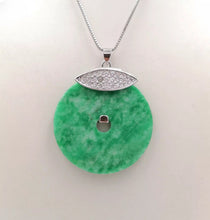 Load image into Gallery viewer, Nature Jade Fortune Round Pendant Necklace Gift Jewelry charm Blessing Jewelry b
