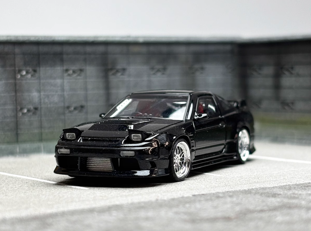 MT 1:64 JDM Black Silvia S13 180SX Type X Sports Model Diecast Metal Car New