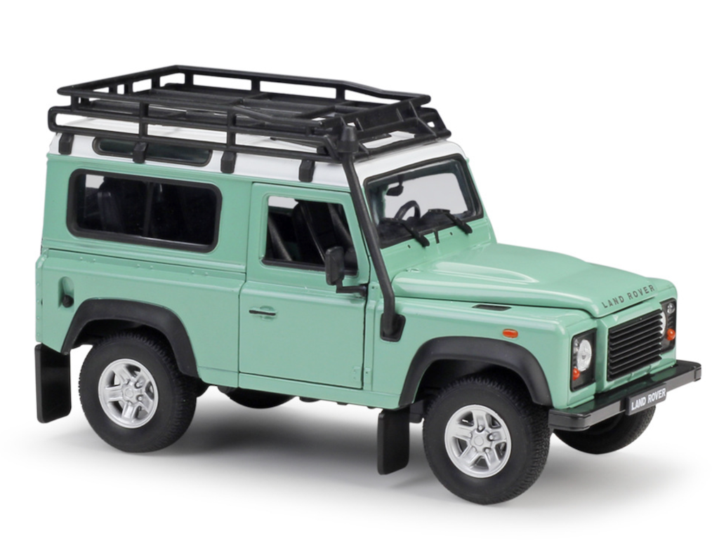 WELLY 1:24 Defender 90 SUV Off Road Classic Model Diecast Metal Car Display