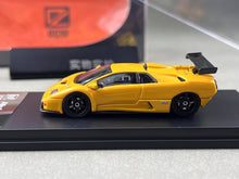 Load image into Gallery viewer, DCM 1:64 Yellow 1999 Diablo GTR Racing Sports Model Diecast Metal Car BN
