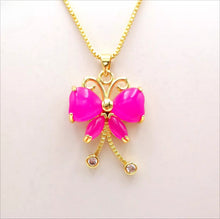 Load image into Gallery viewer, Nature Jade Butterfly Pink Pendant Necklace Gift Jewelry charm Blessing Lucky

