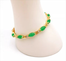 Load image into Gallery viewer, Nature Jade Beaded Bracelet Jewelry Blessing Lucky Fortune Gift For Her Green ss
