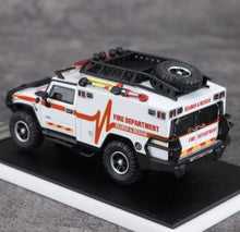 Load image into Gallery viewer, MK 1:64 White H2 Fire Dep. Rescue Vehicle ORV Model Diecast Metal Car New Collection
