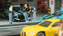 Load image into Gallery viewer, 1:64 Painted Figure Model Miniature Resin Diorama Toy Sand Black Outfit Man

