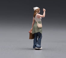 Load image into Gallery viewer, 1:64 Painted Figure Model Miniature Resin Shooting Girl White Top Shopping bag
