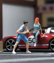 Load image into Gallery viewer, 1:64 Painted Figure Mini Model Toy Miniature Car Scenes Resin Boy Basketball Man
