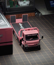 Load image into Gallery viewer, MT 1:64 Pink Custom Tow Flatbed Truck Simon Garage Model Diecast Metal Car New Collection
