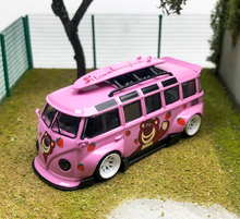 Load image into Gallery viewer, 1:64 Flame Pink VW T1 Van Camper Kombi Sports Model Diecast Metal Car New Collection
