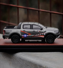 Load image into Gallery viewer, MK 1:64 Gray Shark Ranger Raptor Pickup Truck Sport Model Diecast Metal Car
