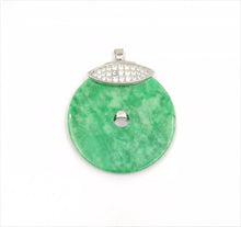 Load image into Gallery viewer, Nature Jade Fortune Round Pendant Necklace Gift Jewelry charm Blessing Jewelry b
