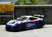 Load image into Gallery viewer, LMLF 1:64 Blue 911 992 GT3 RS Racing Sports Model Diecast Metal Car New Collection
