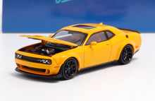 Load image into Gallery viewer, SH 1:64 Yellow Challenger SRT Hellcat Muscle Sport Model Diecast Metal Car New Collection
