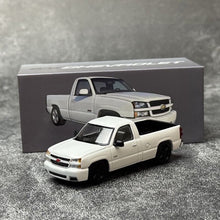 Load image into Gallery viewer, Para 1:64 White Silverado Single Cab Pickup Truck Model Diecast Metal Car New Collection
