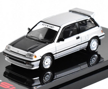 Load image into Gallery viewer, HobbyJapan 1:64 1984 Silver Carbon CIVIC Si E-AT Model Diecast Metal Car New Collection
