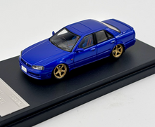 Load image into Gallery viewer, Mortal 1:64 Blue JDM Skyline GTR ER34 Sports Model Diecast Metal Car New Collection
