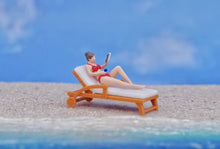 Load image into Gallery viewer, 1:64 Painted Figure Model Miniature Resin Diorama Beach Chair Bikini Seaside Toy Collection
