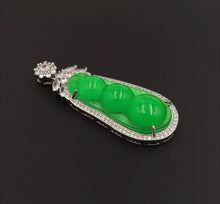 Load image into Gallery viewer, Nature Jade Fortune Beans Pendant Necklace Gift Jewelry charm Blessing Lucky d
