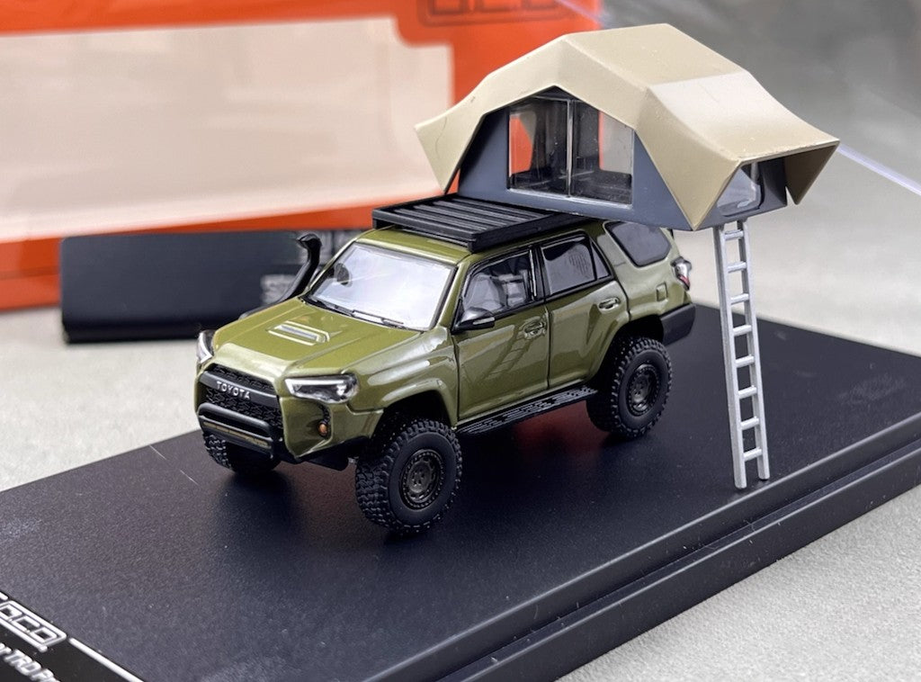 GCD 1:64 Green 4 Runner TRD Pro N280 Camper Sports Model Diecast Metal Car New Collection