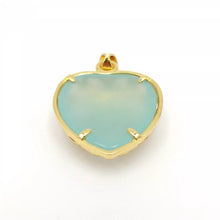 Load image into Gallery viewer, Nature Jade Heart Pendant Necklace Gift Jewelry charm Blessing Fortune Lucky g
