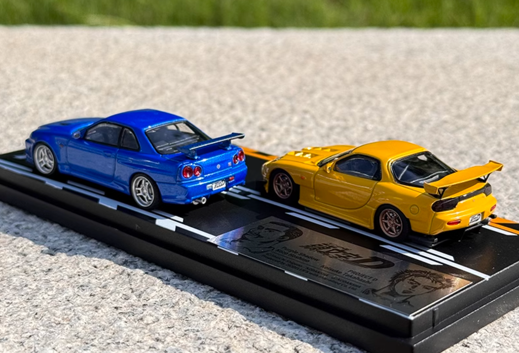 1:64 JDM Comic Initial D RX7 FD GTR R34 Sports Model Diecast Metal Car ...