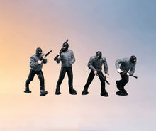 Load image into Gallery viewer, 1:64 Painted Figure Model Miniature Resin Diorama Toy Bandit Ganster Set Black
