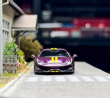 Load image into Gallery viewer, TOC 1:64 Purple 488 Pista Coupe Sports Model Diecast Metal Car New Collection
