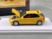 Load image into Gallery viewer, FH 1:64 Yellow Civic Type R EK9 Hatchback Sport Model Diecast Metal Car New Collection
